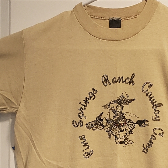 Vintage T-shirt 1985 Pine Springs Ranch Cowboy Camp Camping Tee Jerzees Medium - Picture 4 of 4
